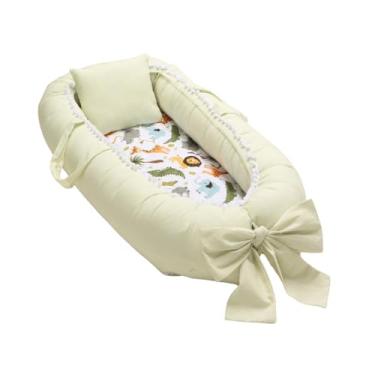 Imagem de Ninho Redutor de Berço Para Bebê com Travesseiro Menina Menino (Floresta)