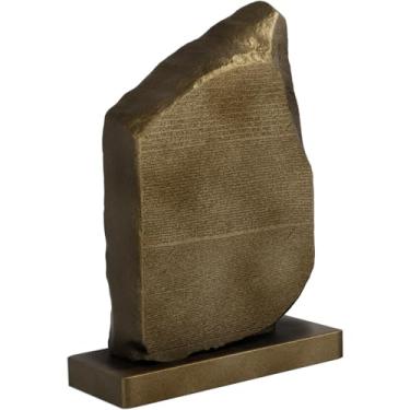 Imagem de Estátua Escultura Pedra de Roseta - Rosetta Stone (Cor Ouro Velho)