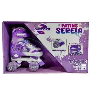 Imagem de Patins Quad Ajustavel Sereia Lilas Unitoys 34-37