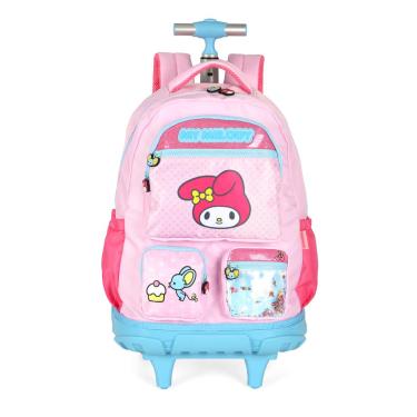 Imagem de Mochila Com Rodas Amigos Da Hello Kitty Rosa - Unico