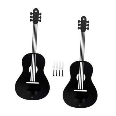 Imagem de XLWLLNJ 2 peças de arandela de parede, suportes para velas, suportes para velas, escritório, festa de Halloween, banheiro, guitarra, arte de parede, decoração