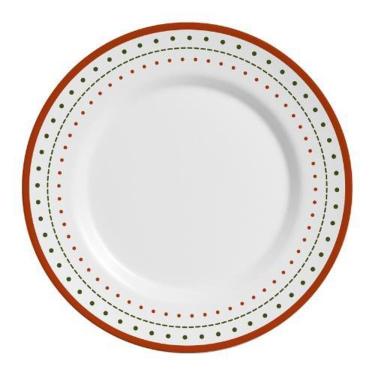 Imagem de Conjunto Com 6 Pratos Raso Christmas Dots 29Cm