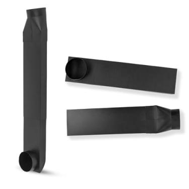 Imagem de UD48S Kit de ventilação telescópica de aço inoxidável de 10 cm - Periscópio plano para Whirlpool e todos os secadores de 10 cm, duto de secadora ajustável de 90° para reto (66 a 109 cm), conector de