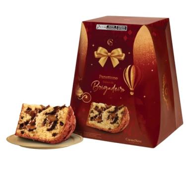 Imagem de Panetone com Recheio de Brigadeiro Cacau Show Panettone com Gotas ao Leite e Recheio Sabor Brigadeiro 580grs