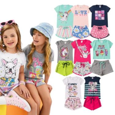 Imagem de Kit 5 Conjuntos Verão Feminino Tamanho 01 ao 14 anos - Malaysia Collec