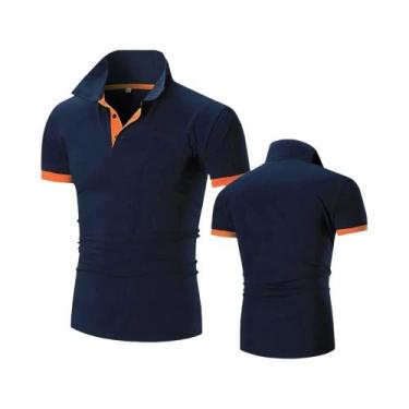 Imagem de Camisa Polo Masculina de Verão - Respirável, Gola Oca e Manga Curta, X