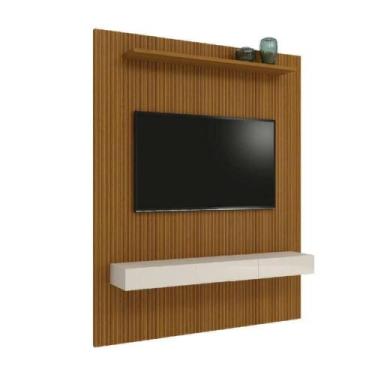 Imagem de Painel Para Tv Até 75 Polegadas Ripado Impressão 3D Egeo Com Nicho 1,8