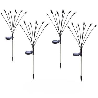 Imagem de Luminaria Solar Externa, Kit 2 Luzes Solares Piscando de Natal Jardim 8 Leds Impermeável e DuráVel(4 Peças)