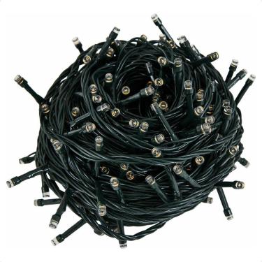 Imagem de 5 Cordão Luminoso Led Pisca Pisca 8 Funções 100 Leds Taschibra 220v 3000k Luz Quente