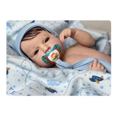 Imagem de Bebê Reborn Menino Lou Lou Recém Nascido Lançamento Acordado Corpo Int