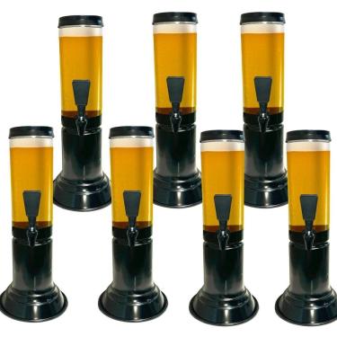 Imagem de Kit 7 Torre De Chopp Cerveja 1,5L - Icechopp Torneira Gota
