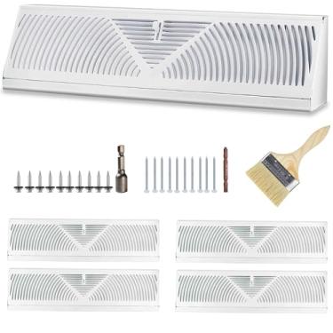 Imagem de JUYO VONSAN Pacote com 5 capas de ventilação para rodapé de 61 cm para churrasqueira, parede, rodapé, difusor de canto para pisos, paredes, cantos(5)