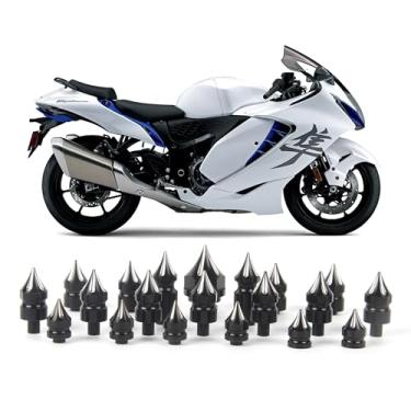Imagem de Kit de parafusos de carenagem de decoração Arashi para Suzuki Hayabusa GSXR 1300 GSX1300R 2008-2020 peças de acessórios de motocicleta preto