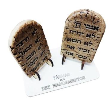 Imagem de Miniatura das Tábuas dos Dez Mandamentos - 7x9 cm - Boa Qualidade - no