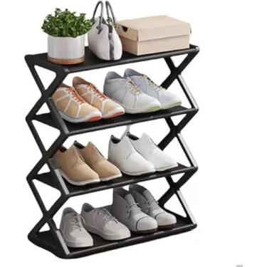Imagem de Sapateira Premium Desmontável Organizador Multiuso 4 Andares Para Sapatos Organização 8 pares, Porta Sapatos, Sapateira Hall De Entrada, Rack Organizador