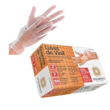 Imagem de Luva de Vinil Com Pó Tamanho P M G - Caixa com 100 Unidades (M)