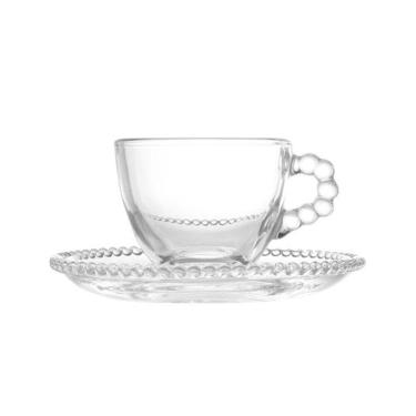 Imagem de Jogo 4 Xícaras De Café Com Pires Cristal Pearl Wolff 90ml