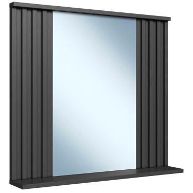 Imagem de Espelheira Ripada Com Prateleira 70 Cm Es1000 Grafite Faem Grafite