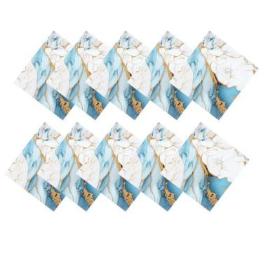 Imagem de Placa Adesiva 3D Marmore Kit 10 uni Autocolante Papel de Parede Obra R