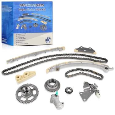 Imagem de Kit de corrente de distribuição de motor OTO-K compatível com Honda Civic Crosstour CR-V Accord Acura ILX TSX 2.4L L4 2008-2015, incluindo trilho de guia tensor da roda dentada da cambota