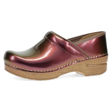 Imagem de Dansko Tamancos femininos sem cadarço profissionais – sola basculante e suporte de arco para conforto - ideal para enfermagem, serviço de alimentação, saúde, Passion Colorshift, 9.5-10