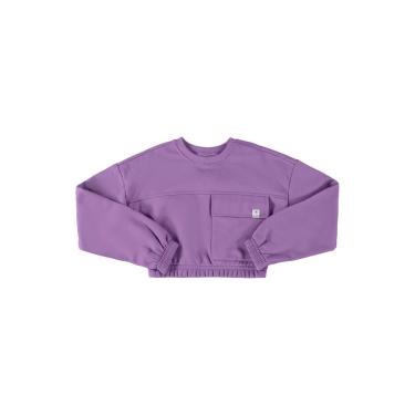 Imagem de Blusão Cropped Básico em Moletom Juvenil Gloss-Feminino