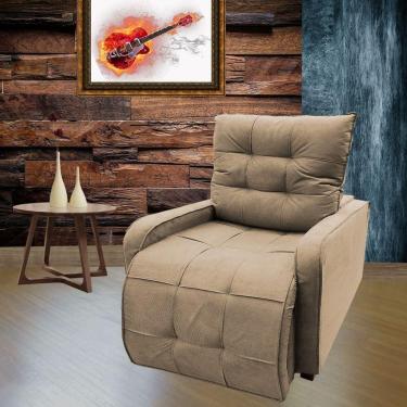 Imagem de Poltrona Reclinável Sala Quarto Amamentação Azera Capuccino