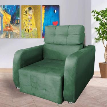 Imagem de Poltrona Reclinavel Sala De Estar Safira Amamentação  Verde