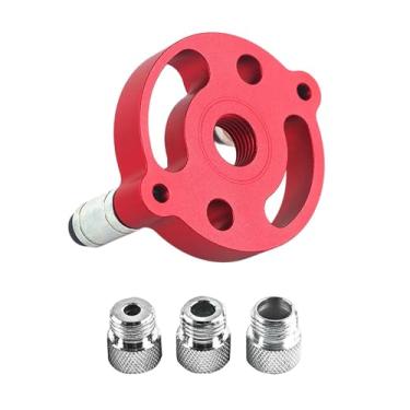 Imagem de RNXRZANK Kit de Guia de Broca Autocentrante para Furos de 6 a 10 Mm, Gabarito de Cavilha Autocentrante, Guia de Broca Manual para Juntas de Madeira, Vermelho, 3