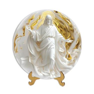 Imagem de Placas Religiosas com apoio de mesa Menino Jesus Sagrada Família Nossa