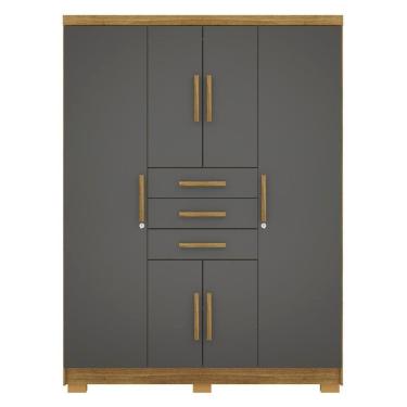 Imagem de Guarda Roupa Casal 151 Cm 6 Portas 3g 10020 Nature Alasca Vlr Nature Alasca