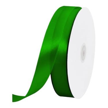 Imagem de Rolo de fita de cetim de 0,6 cm x 20 metros, fita dupla face de tecido de cor sólida adequada para embrulho de presente, artesanato, casamentos, acessórios de cabelo, arranjos de flores, decorações de