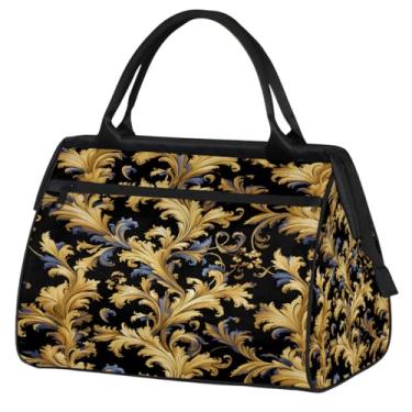 Imagem de Sacola pequena para o fim de semana para mulheres, homens, abelha, fofa, amarela, dobrável, bolsa esportiva de viagem, Cor: 63 cm, 15.2*8.3*11.6 inch, Moderno