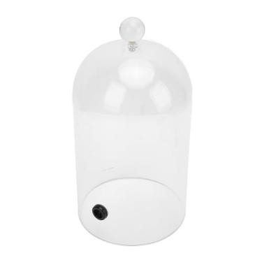 Imagem de Phefop Capa de Cúpula de Cloche para Fumar, para Bebidas Alimentares, Cloche de Acrílico para Fumar Com Porta de Borracha para Casa, Cozinha e Bar (33cm)