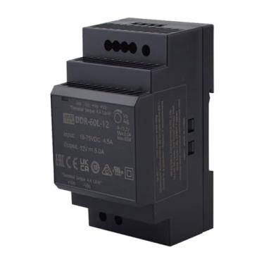 Imagem de Mean Well 60W Fonte De AlimentaçãO Dc-Dc Tipo Trilho Din Semi Modular Para RáDio Amador E Computador 12V 5A (DDR-60L-12 12V/5A/60W/DIN Rail Power)