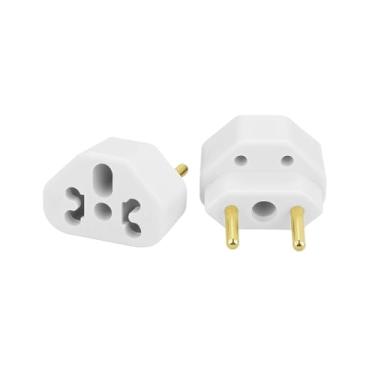 Imagem de Adaptador de tomada Universal Bob Love - Kit com 2 Unidades, 10A/20A, Padrão Novo Brasil, Branco, Alta Resistência, 250V, para Casa, Escritório e Viagem