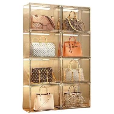 Imagem de KIT4 Caixa Organizadora Acrilico Transparente Grande Para Sapato Tênis E Bolsa(KIT4 Caixa para bolsas)