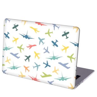 Imagem de Compatível com MacBook Air de 13 polegadas, capa rígida com capa de teclado e protetor de tela (A1369 A1466, versão 2010-2017) - Aviões MD4201