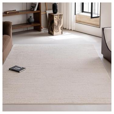 Imagem de SPXMQSS Tapetes grandes para sala de estar, tapetes antiderrapantes macios de polipropileno para sala de estar, resistente à água e a manchas para quarto, sala de jantar, escritório, cinza B 200 x 300