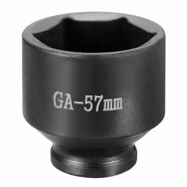 Imagem de HARFINGTON Soquete de impacto de 6 pontos, acionamento de 2,5 cm, soquete métrico, soquete métrico, CR-V, eixo de aço, soquetes sextavados para reparo de porcas de eixo de máquina, preto