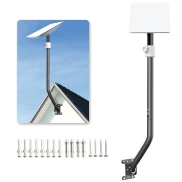 Imagem de Suporte Starlink V2, suporte de parede longo Starlink, notável suporte de telhado Starlink, suporte de poste Starlink Gen2 com adaptador de tubo, kit de montagem Starlink, suporte de poste Starlink