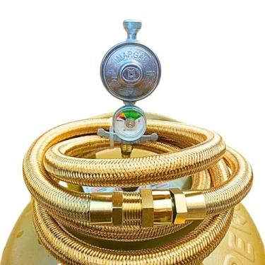 Imagem de kit Regulador Visor Rosca 1/2 mangueira p/alta temperatura original fogão cooktop forno embutir 80 centimetros