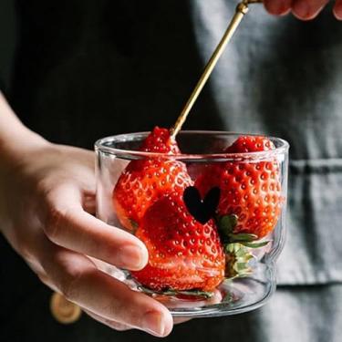 Imagem de Copo de água amor parede copo de vidro leite café caneca de chá canecas de chá caneca de bebida transparente (cor: amor)