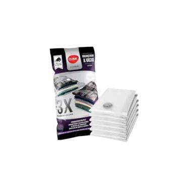 Imagem de Saco a Vácuo para Roupas, 60x80 cm, PVC, Organizador de Viagem, Impermeável, Reutilizável