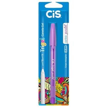 Imagem de Caneta Gel 0.8mm CIS TRIGEL Pastel, Lilás, Blister c/1 unidade