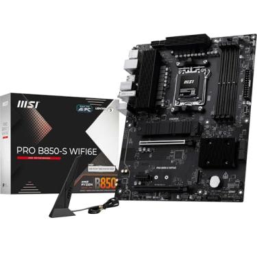 Imagem de MSI Placa-mãe PRO B850-S WIFI6E, ATX - Suporta processadores AMD Ryzen 9000/8000/7000, AM5 - DDR5 Memory Boost (8200+ MT/s OC), PCIe 4.0 x16, M.2 Gen5, Wi-Fi 6E, LAN 2.5G