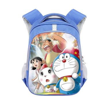 Imagem de Mochila Doraemons Cartoon Kids School Terylene 26x13x36cm