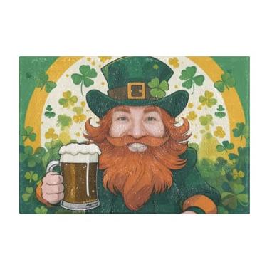 Imagem de Burbuja St. Patrick Beer Tapete de Banho, Extra Macio Absorvente Tapete de Banheiro com Base Antiderrapante para Banheiro, Banheira, Chuveiro, 41 x 61 cm
