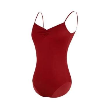 Imagem de Camisola De Ballet Feminina Com Alças Ajustáveis, Macacão Sem Mangas P