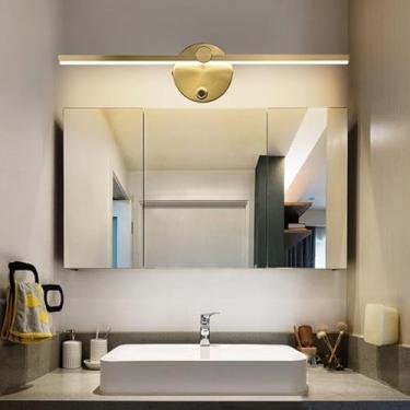 Imagem de Luminária de parede dupla com espelho em formato de chama, iluminação de cristal para banheiro, luz direcionada para cima e para baixo, arandela de parede redonda com cúpula de vidro, luminá